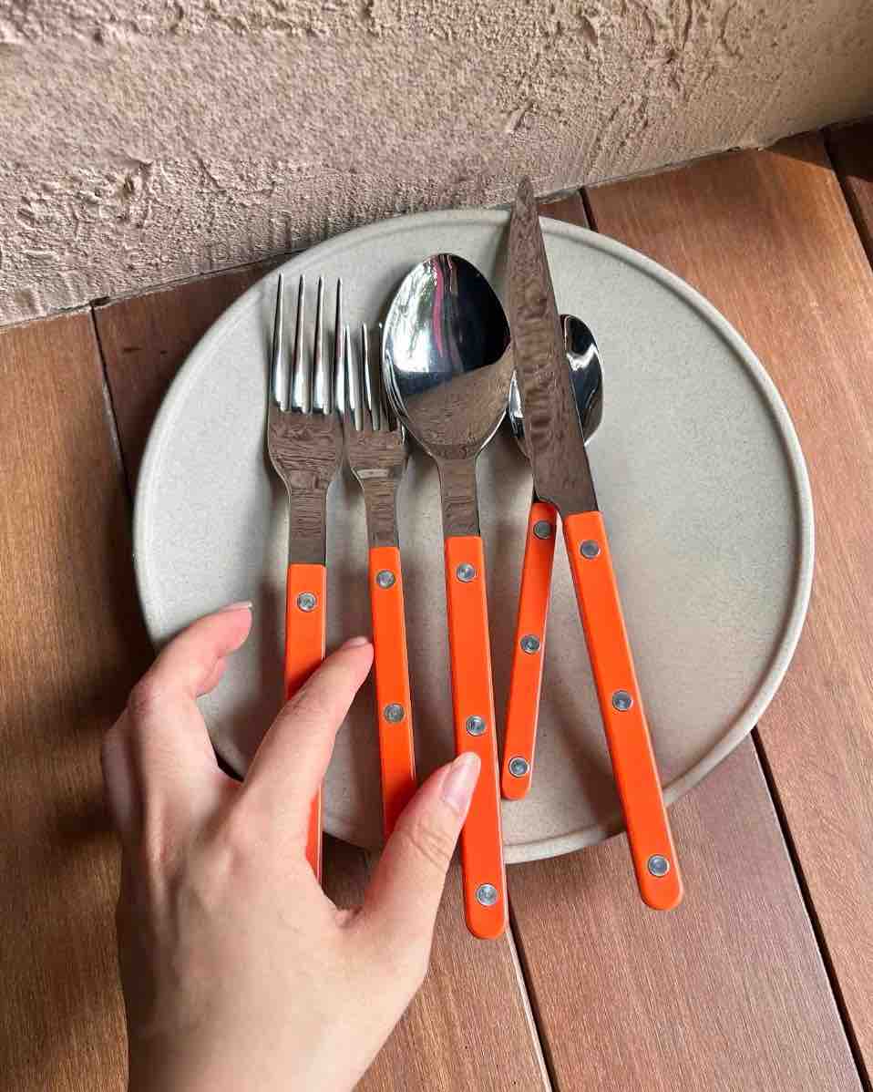 Retro Stainless Steel Flatware Set of 10 - The Gift Shop