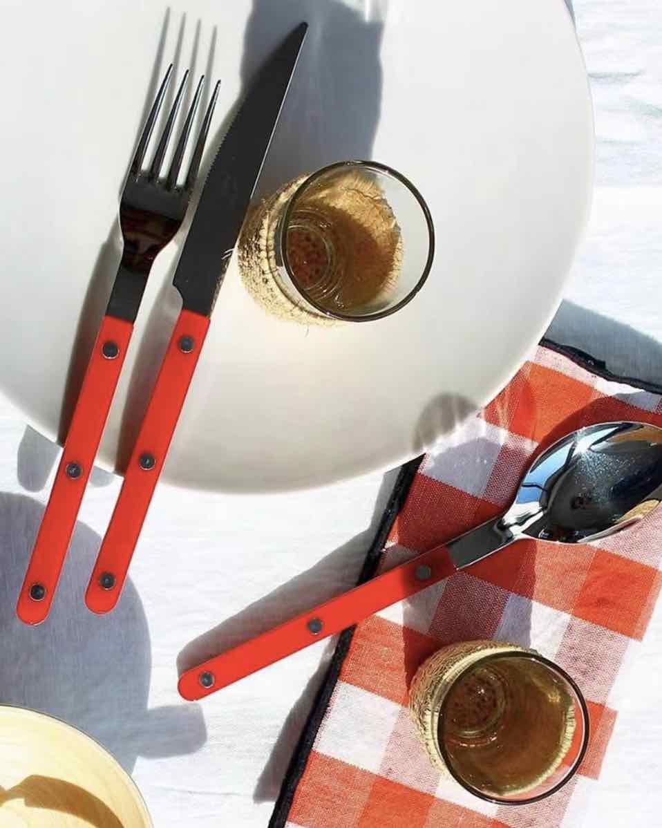 Retro Stainless Steel Flatware Set of 10 - The Gift Shop