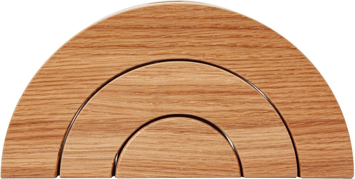 Handcrafted Solid Oak Tealight Holders Set of 3.