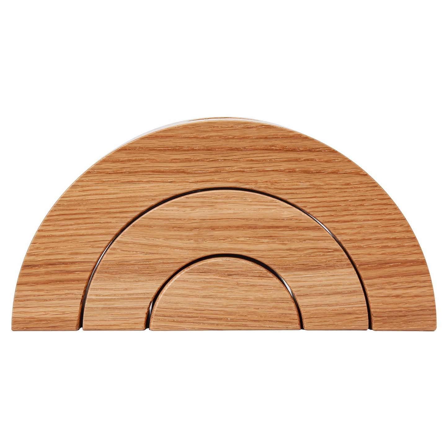 Set of 3 Rounded Wooden Tealight Holders - The Gift Shop