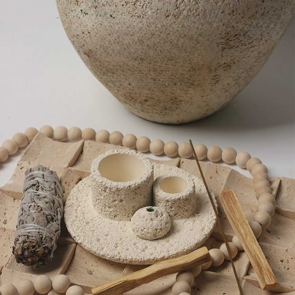 All-in-1 Candle Holder, Sage, Incense & Palo Santo Burner - The Gift Shop