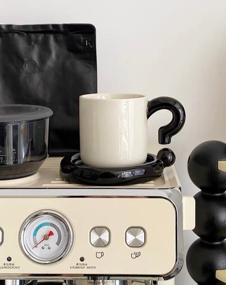 Handmade Ceramic Coffee Mug with Saucer - The Gift Shop