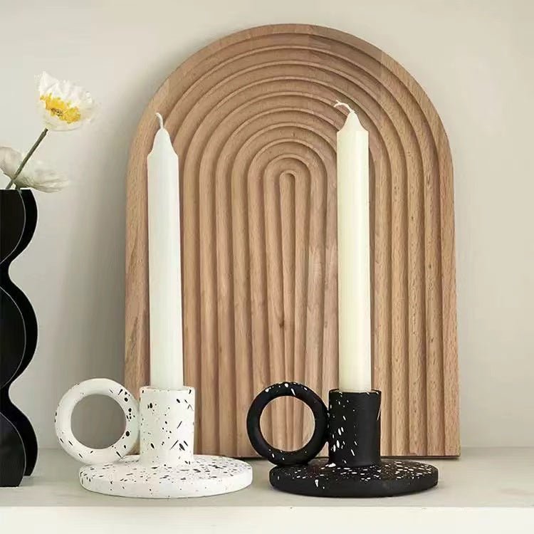 Splash - Ink Candle Holder Set (2 pcs) – Thoughtful Gift from The Gift Shop UAE