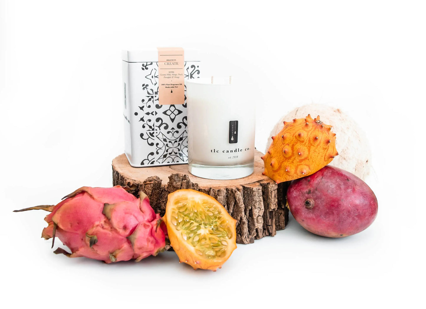 Scented Candle - Tropical Fruit & Coconut Milk - The Gift Shop