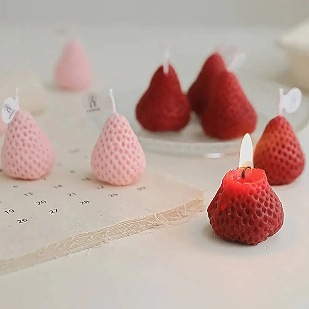 Strawberry Decorative Aromatic Candles - The Gift Shop