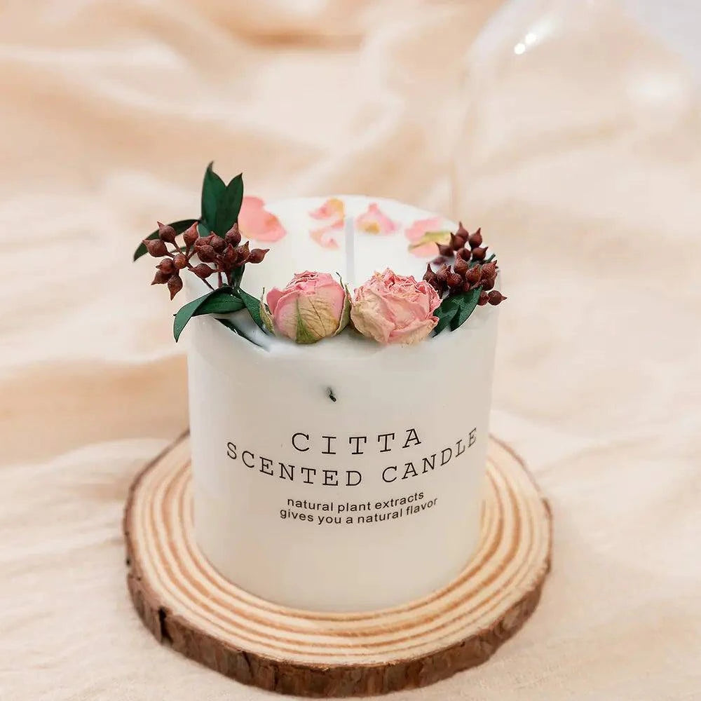 Romantic Scented Wax Candle Pillar – Long-Lasting Fragrance & Elegant Home Decor - The Gift Shop