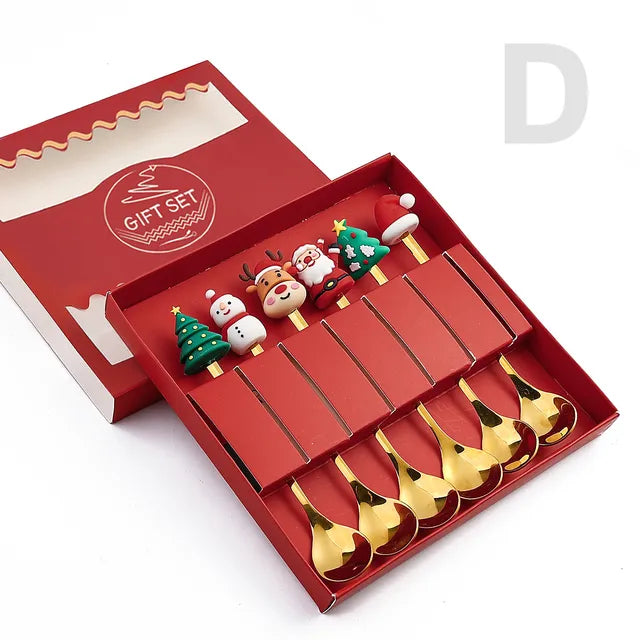 Christmas Cutlery Set: Festive Spoon and Fork - The Gift Shop