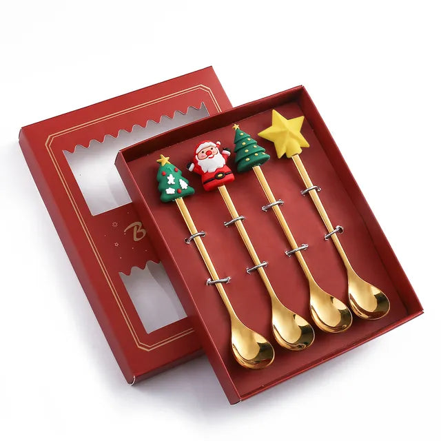 Christmas Cutlery Set: Festive Spoon and Fork - The Gift Shop