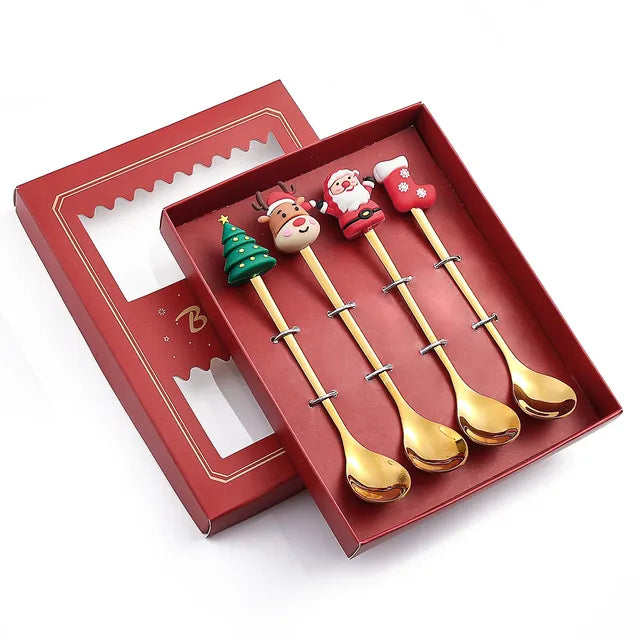 Christmas Cutlery Set: Festive Spoon and Fork - The Gift Shop
