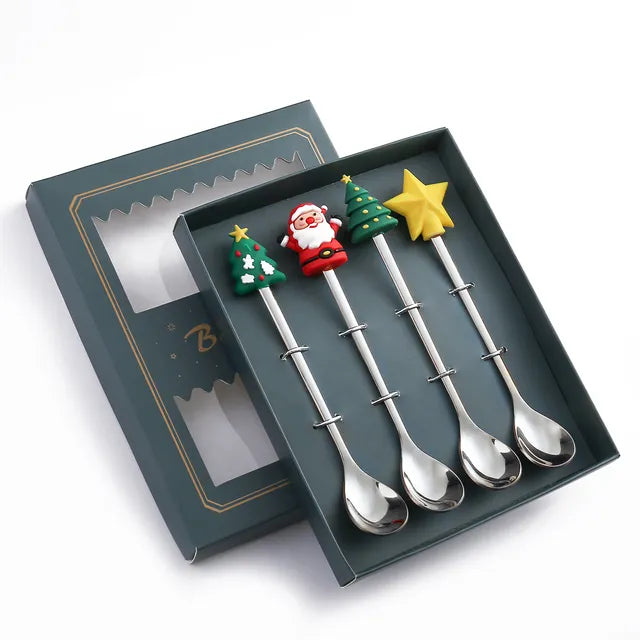 Christmas Cutlery Set: Festive Spoon and Fork - The Gift Shop
