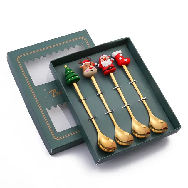 Christmas Cutlery Set: Festive Spoon and Fork - The Gift Shop