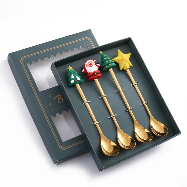 Christmas Cutlery Set: Festive Spoon and Fork - The Gift Shop