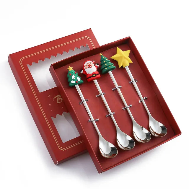 Christmas Cutlery Set: Festive Spoon and Fork - The Gift Shop