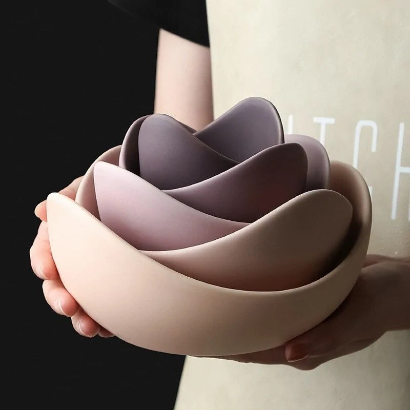 Lotus Ceramic Bowl Dishes And Plates Sets - The Gift Shop