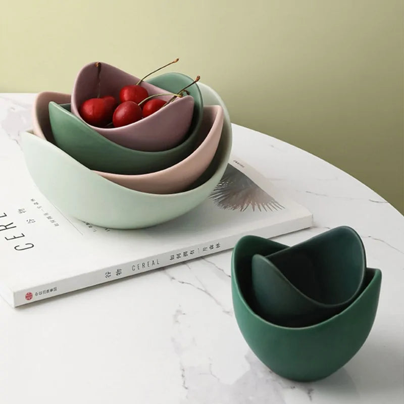 Lotus Ceramic Bowl Dishes And Plates Sets - The Gift Shop