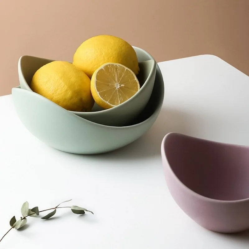 Lotus Ceramic Bowl Dishes And Plates Sets - The Gift Shop