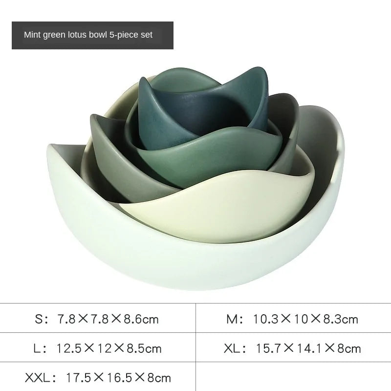 Lotus Ceramic Bowl Dishes And Plates Sets - The Gift Shop