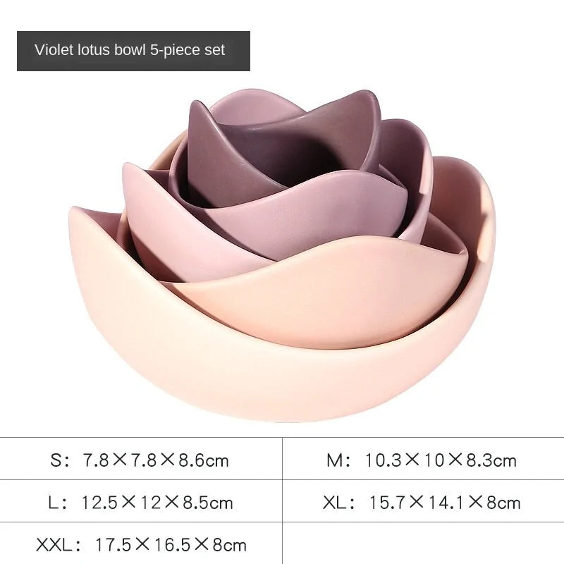 Lotus Ceramic Bowl Dishes And Plates Sets - The Gift Shop