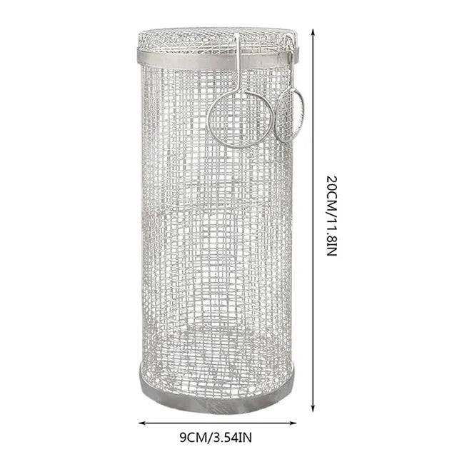 Rolling Grilling Basket Stainless Steel - The Gift Shop