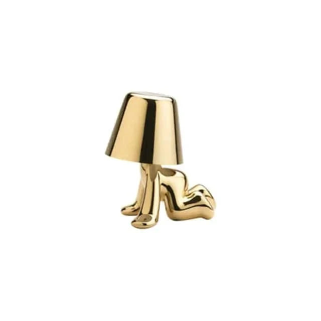 Little Golden Man Table Lamp - Whimsical USB Rechargeable Light - The Gift Shop