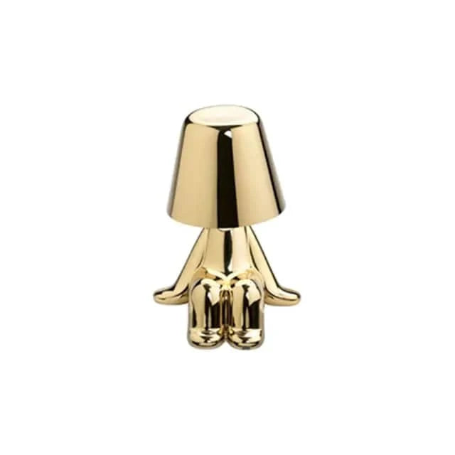 Little Golden Man Table Lamp - Whimsical USB Rechargeable Light - The Gift Shop