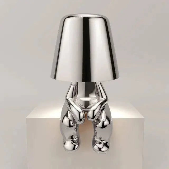 Little Golden Man Table Lamp - Whimsical USB Rechargeable Light - The Gift Shop