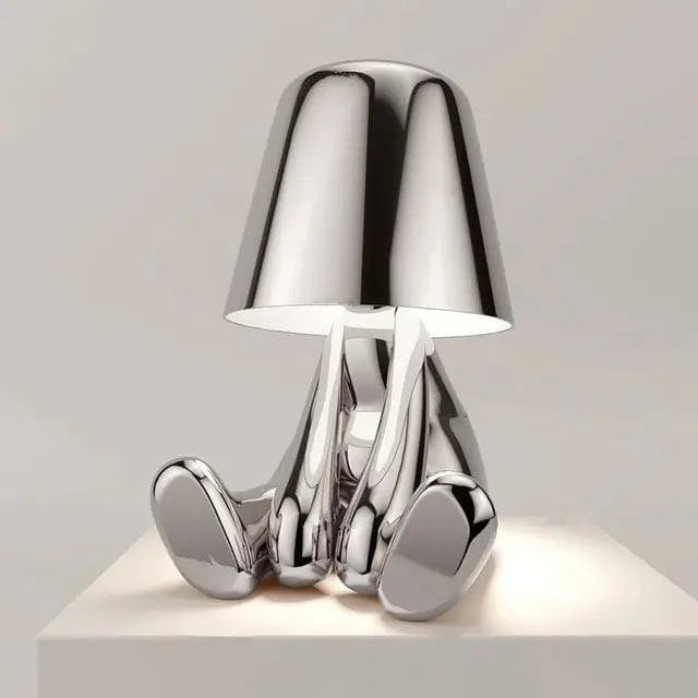 Little Golden Man Table Lamp - Whimsical USB Rechargeable Light - The Gift Shop
