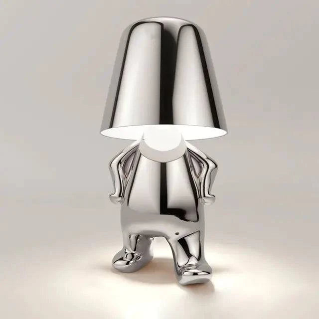 Little Golden Man Table Lamp - Whimsical USB Rechargeable Light - The Gift Shop
