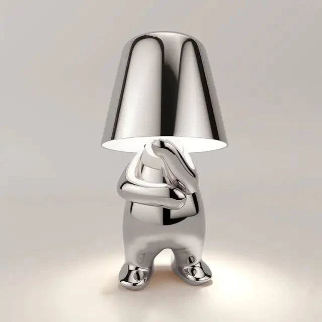 Little Golden Man Table Lamp - Whimsical USB Rechargeable Light - The Gift Shop