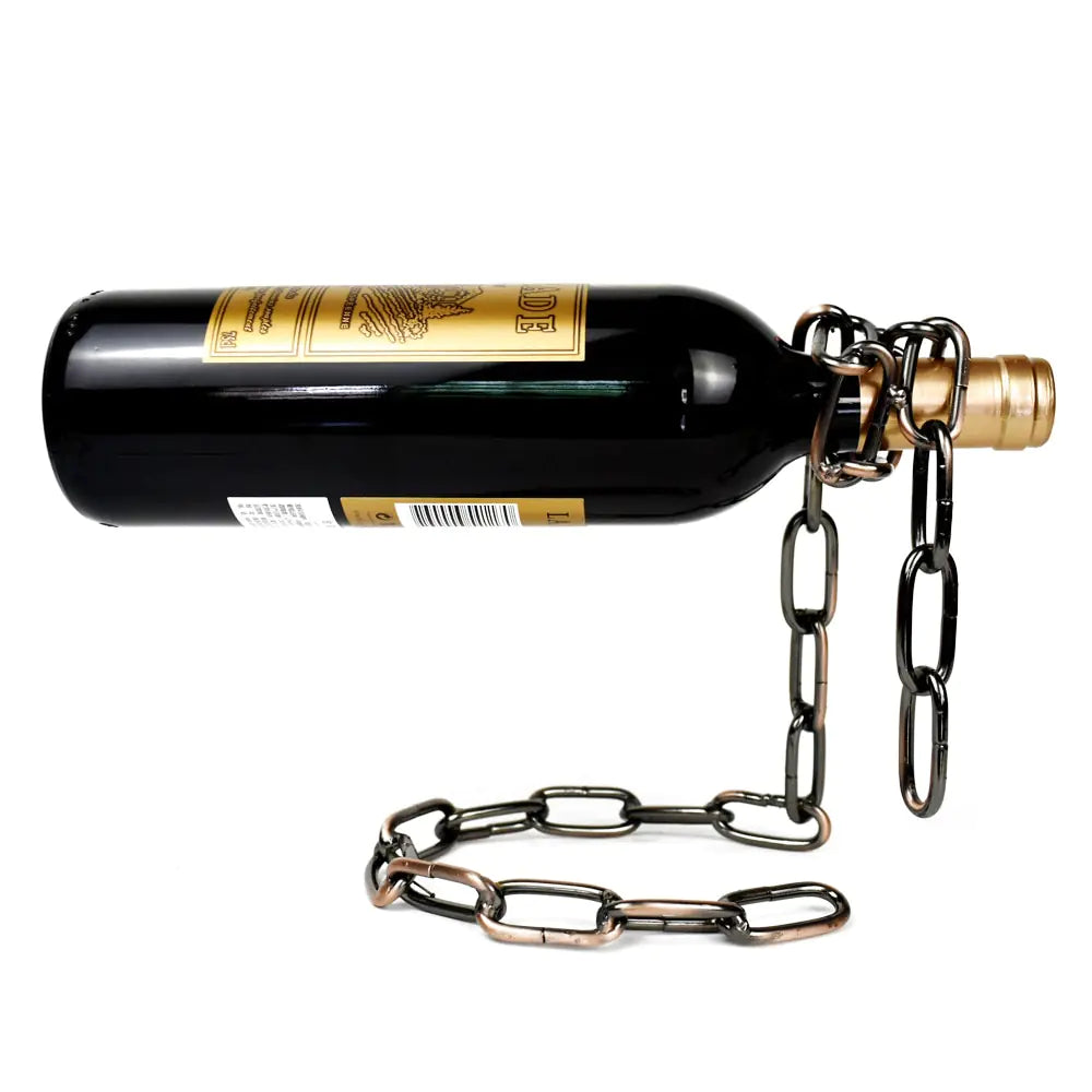 Metal Hanging Suspension Iron Chain Wine Rack - The Gift Shop