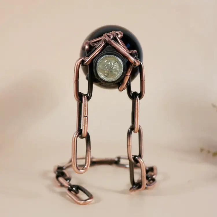Metal Hanging Suspension Iron Chain Wine Rack - The Gift Shop