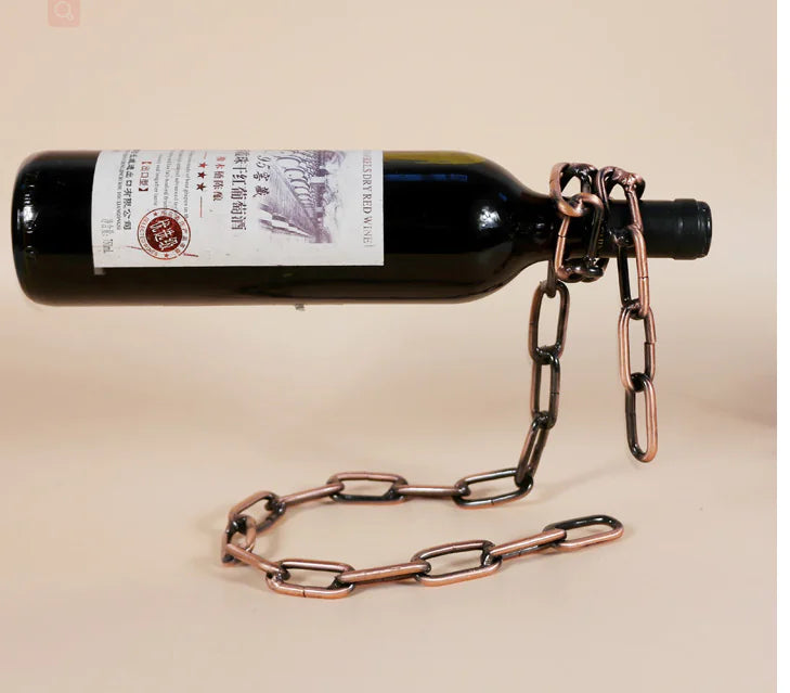 Metal Hanging Suspension Iron Chain Wine Rack - The Gift Shop