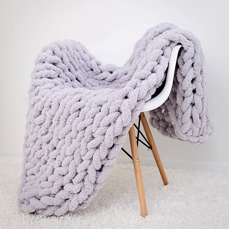 Cozy Chunky Knit Blanket | Soft and Warm Handmade Throw for Home Decor - The Gift Shop