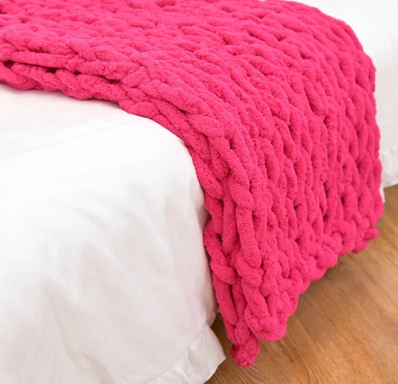 Cozy Chunky Knit Blanket | Soft and Warm Handmade Throw for Home Decor - The Gift Shop