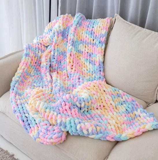 Cozy Chunky Knit Blanket | Soft and Warm Handmade Throw for Home Decor - The Gift Shop