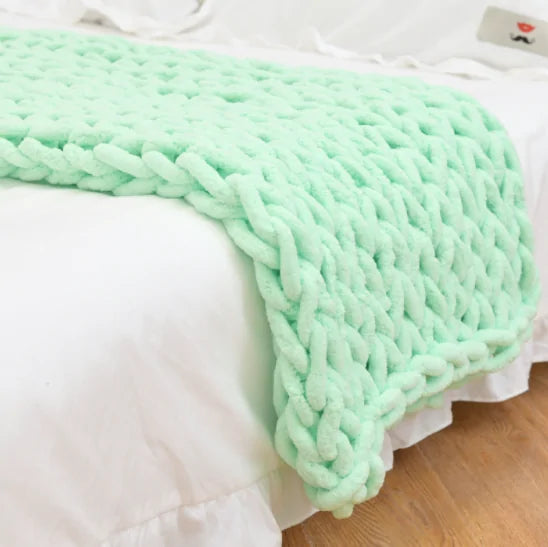 Cozy Chunky Knit Blanket | Soft and Warm Handmade Throw for Home Decor - The Gift Shop