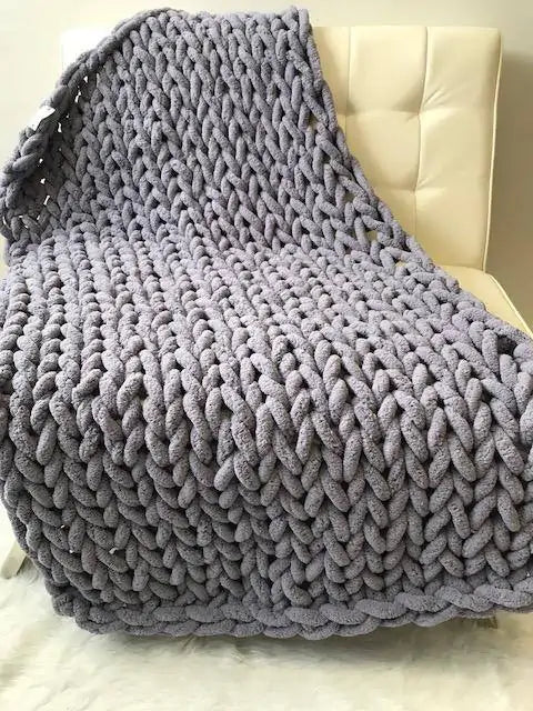 Cozy Chunky Knit Blanket | Soft and Warm Handmade Throw for Home Decor - The Gift Shop