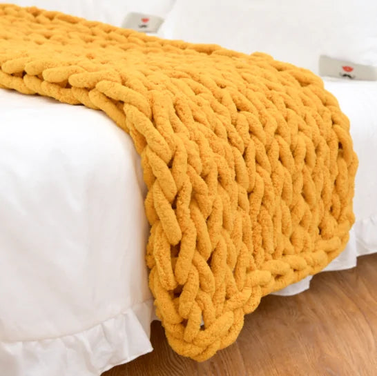 Cozy Chunky Knit Blanket | Soft and Warm Handmade Throw for Home Decor - The Gift Shop