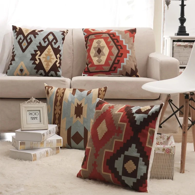 Kilim Pattern Cushion Covers | Stylish and Durable Decorative Pillows - The Gift Shop