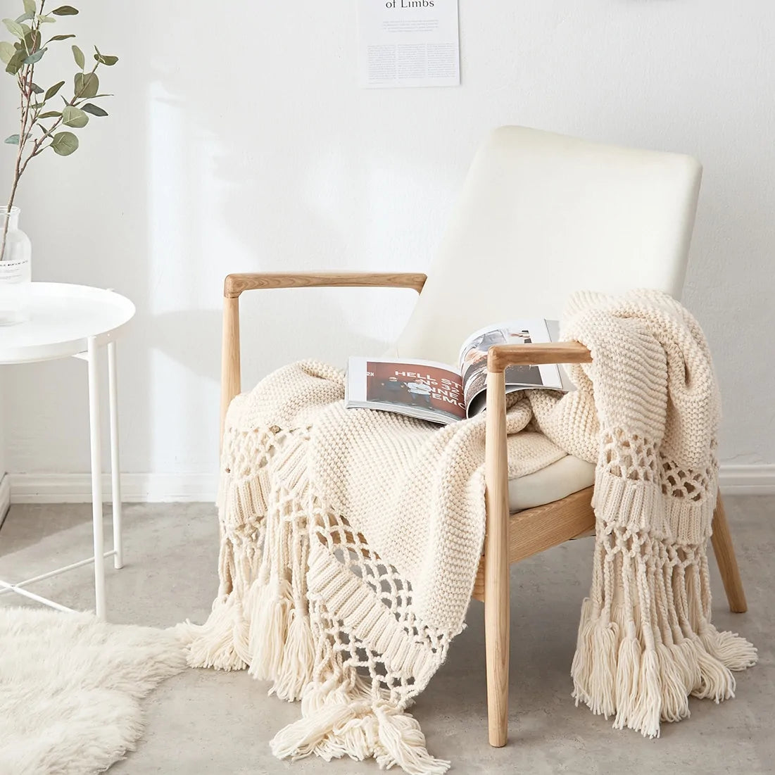 Handmade Hollow Tassel Blanket - The Gift Shop