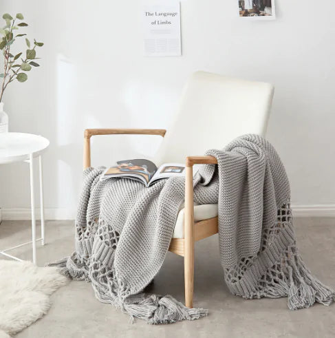 Handmade Hollow Tassel Blanket - The Gift Shop