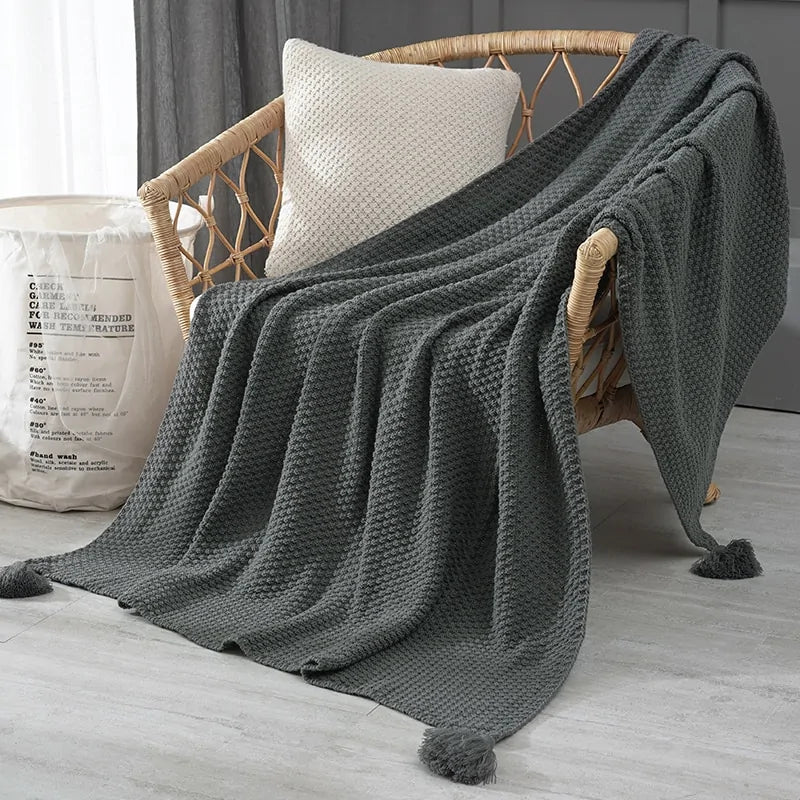 Handmade Hollow Tassel Blanket - The Gift Shop