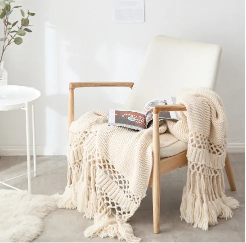 Handmade Hollow Tassel Blanket - The Gift Shop