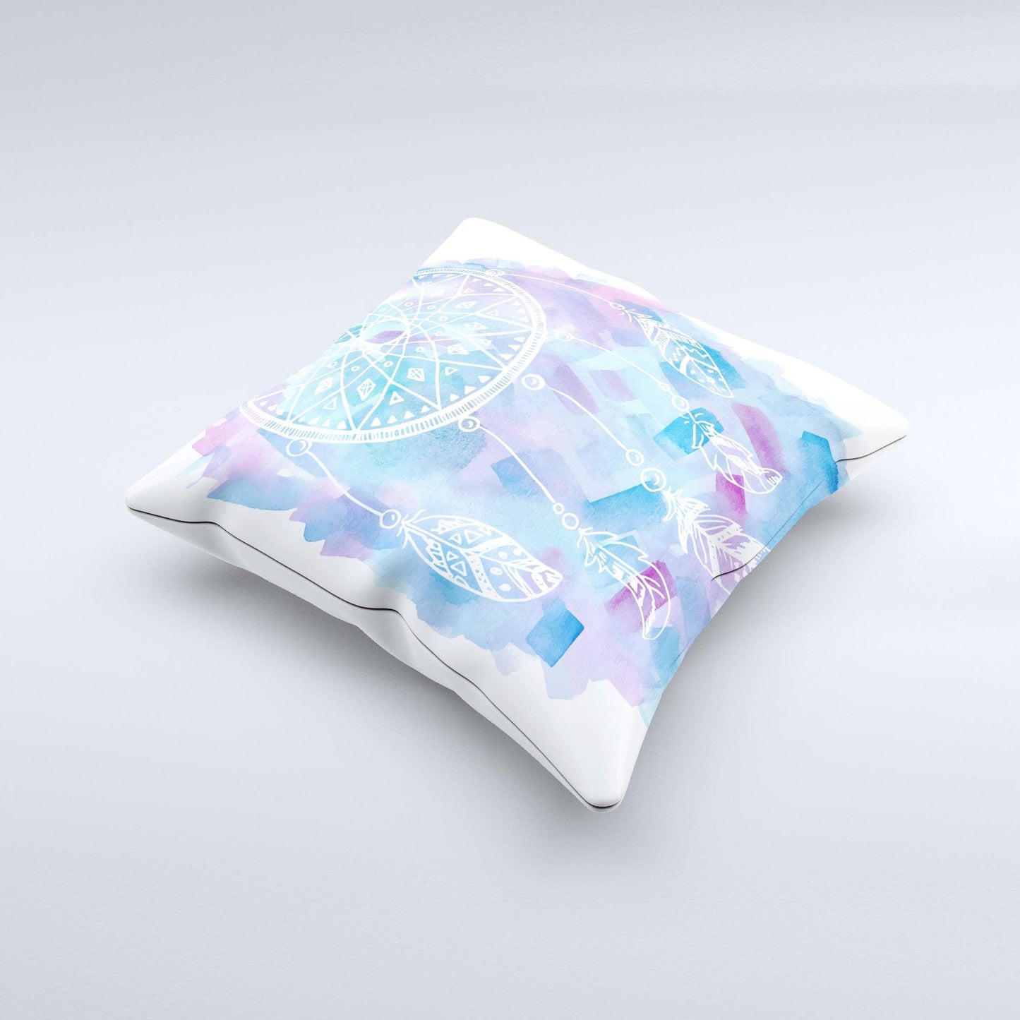 The Watercolor Dreamcatcher ink - Fuzed Decorative Throw Pillow – Thoughtful Gift from The Gift Shop UAE