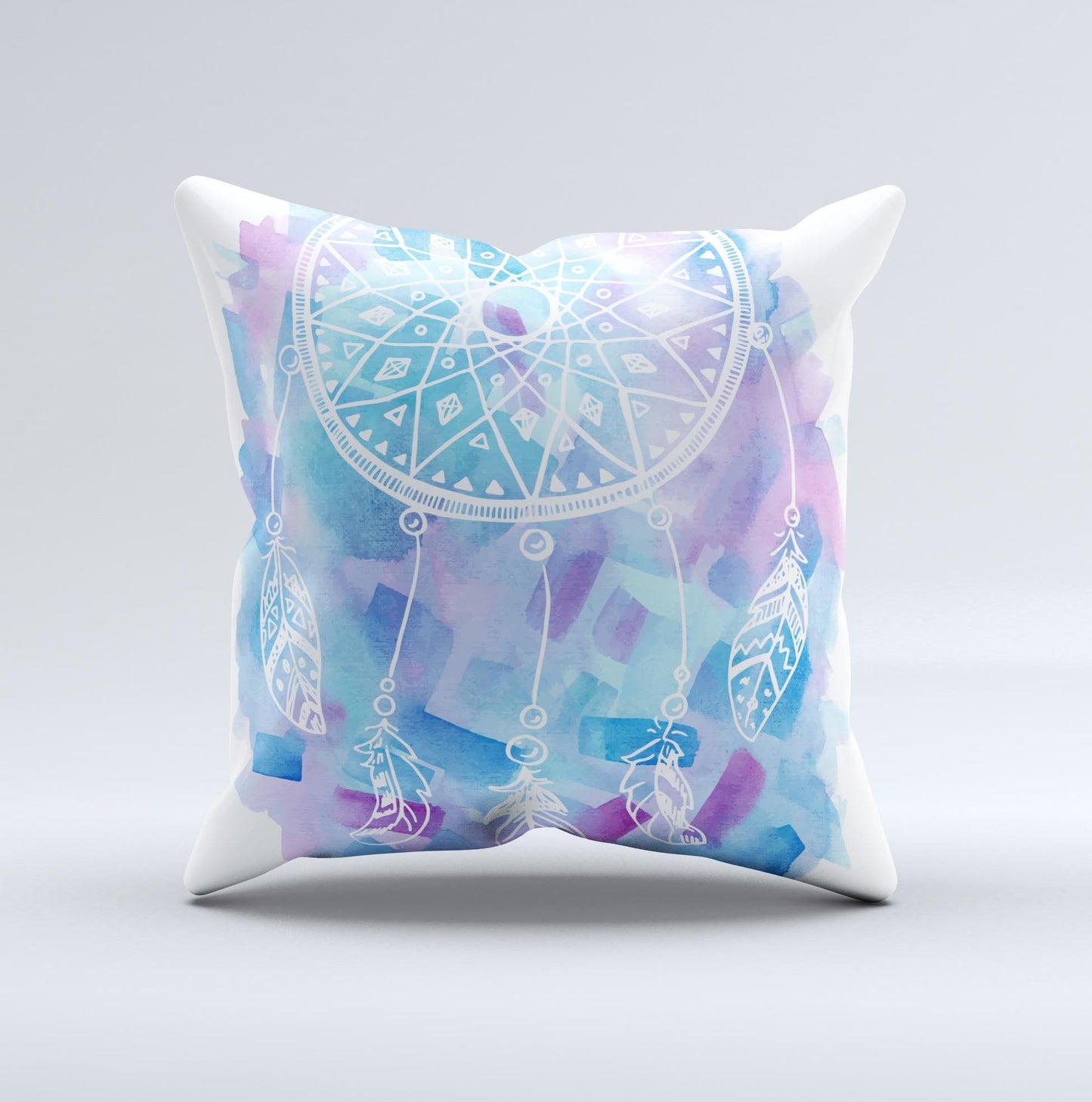 The Watercolor Dreamcatcher ink - Fuzed Decorative Throw Pillow – Thoughtful Gift from The Gift Shop UAE