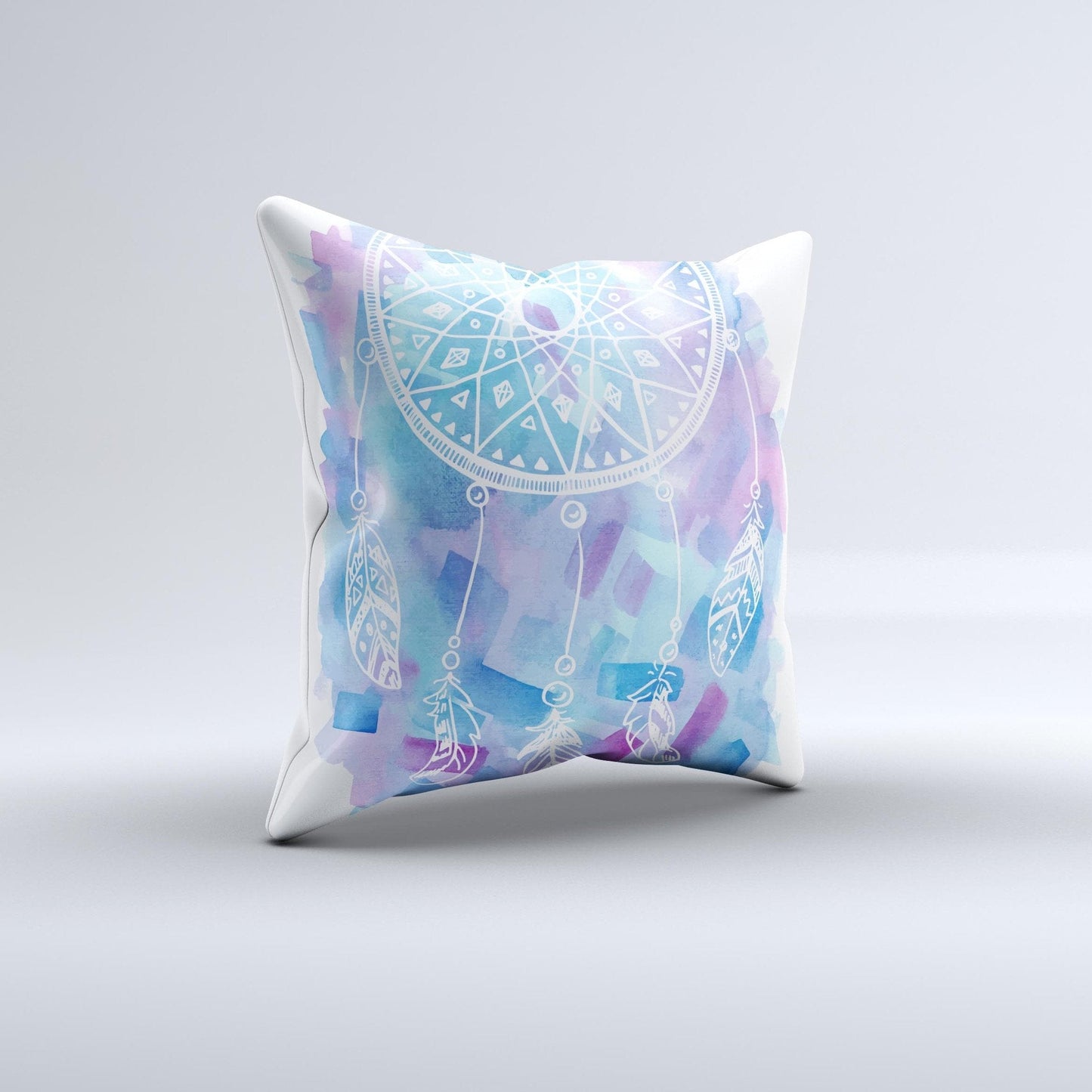 The Watercolor Dreamcatcher ink - Fuzed Decorative Throw Pillow – Thoughtful Gift from The Gift Shop UAE