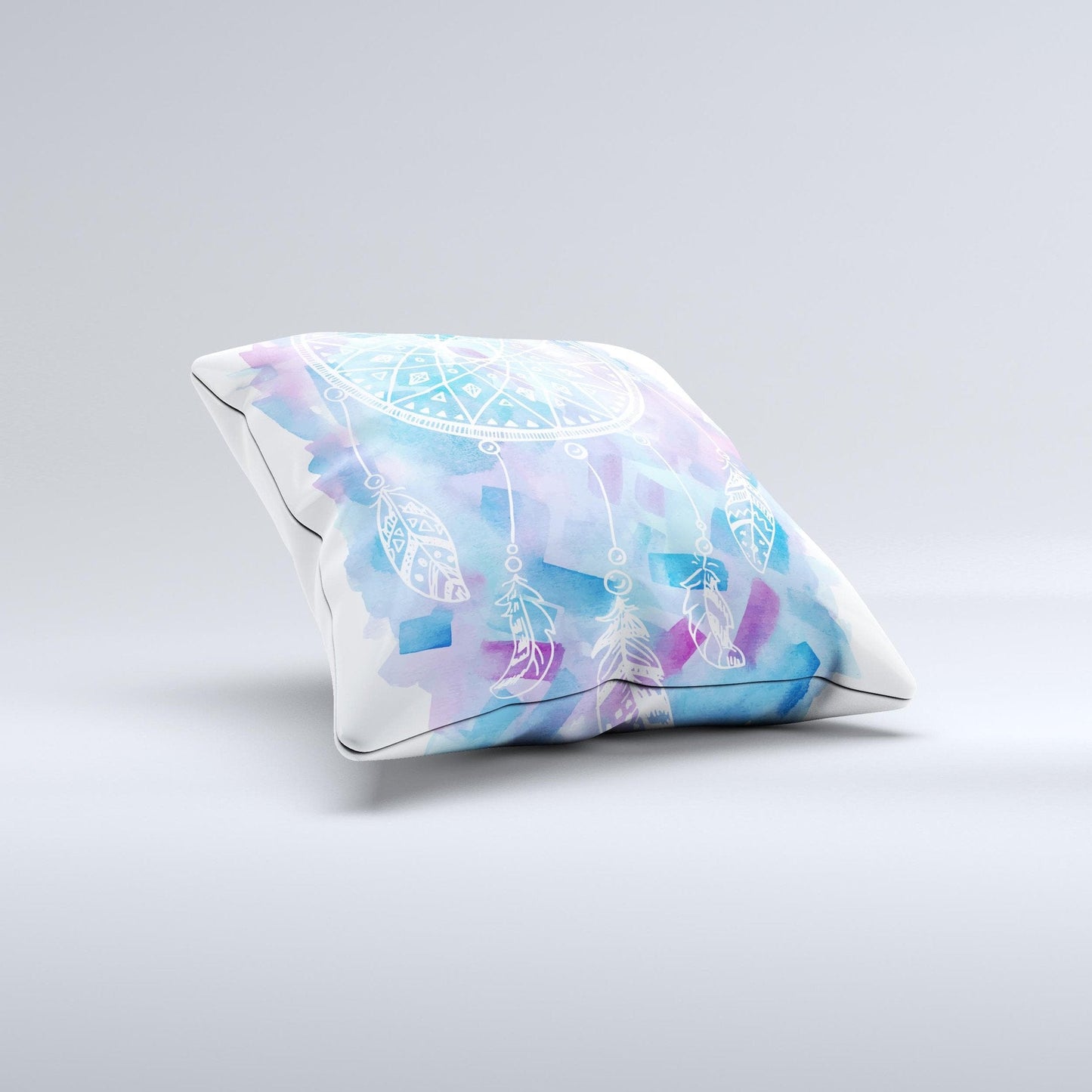 The Watercolor Dreamcatcher ink - Fuzed Decorative Throw Pillow – Thoughtful Gift from The Gift Shop UAE