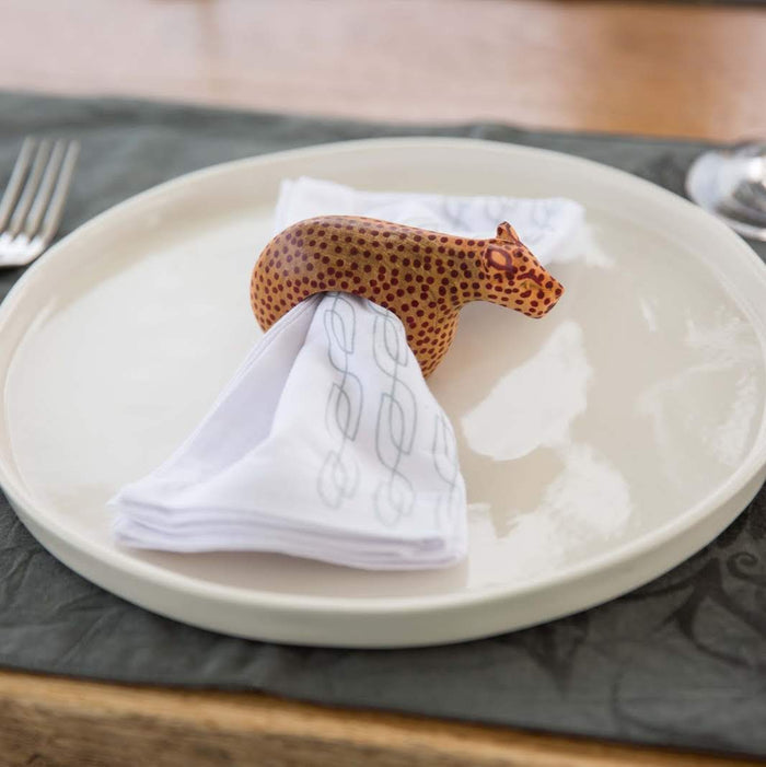 Hand-Carved Jacaranda Wood Napkin Rings – Set of 6 - The Gift Shop