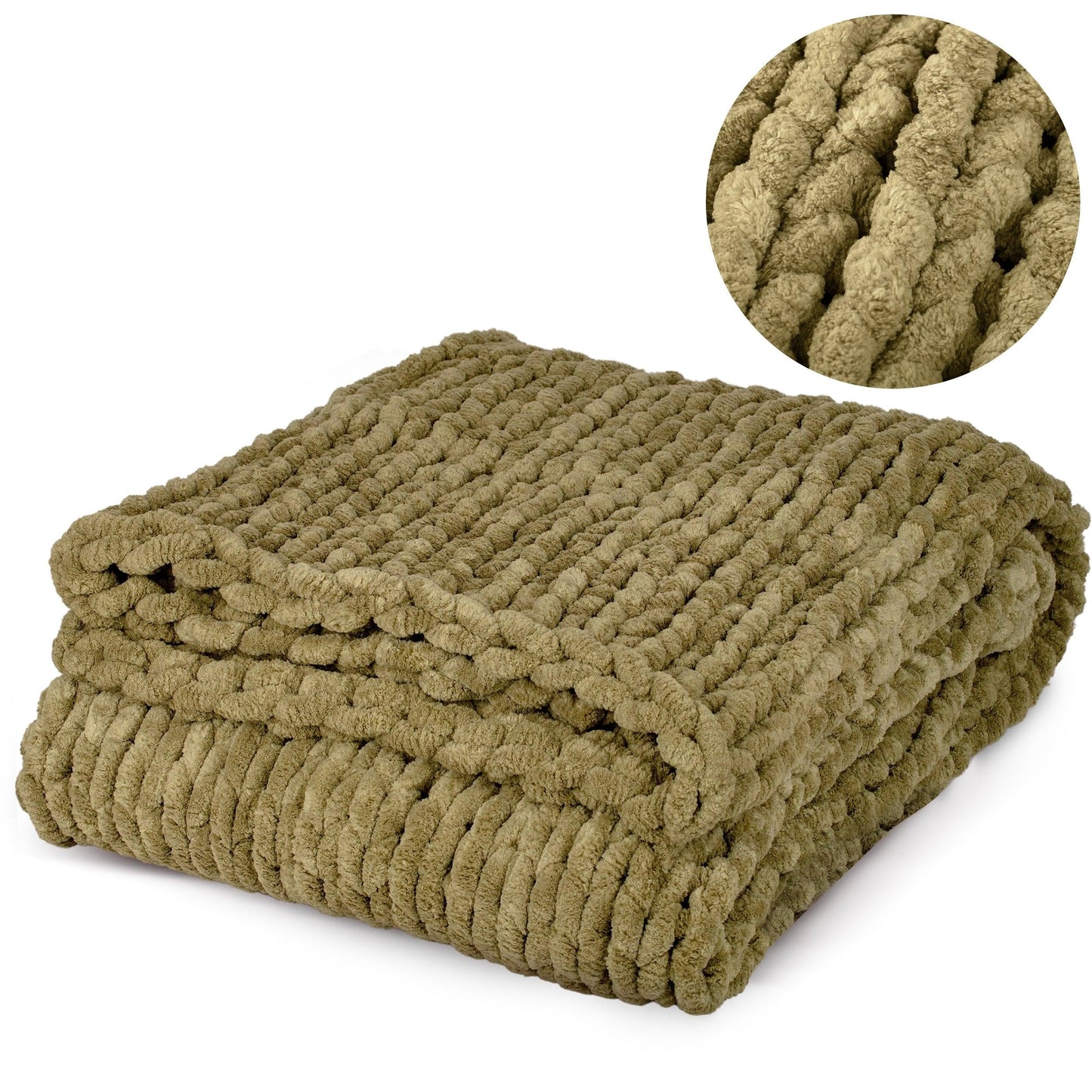 Willa & Belle Chunky Knit Weighted Blanket – 50 x 60 in