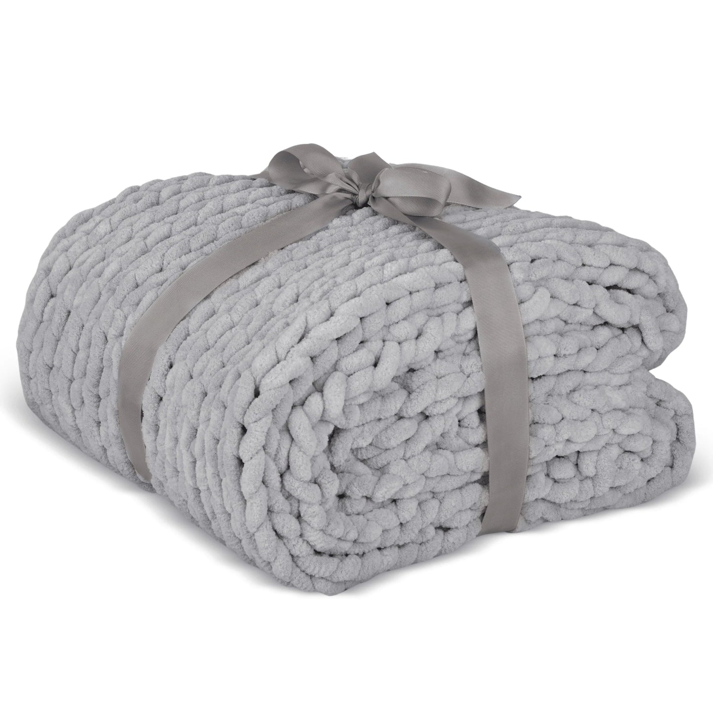 Willa & Belle Chunky Knit Weighted Blanket – 50 x 60 in